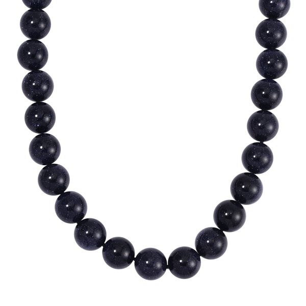 Blauer Sandstein flexiblel Halskette, Reiner Edelstahl ca. 1110.00 ct image number 0