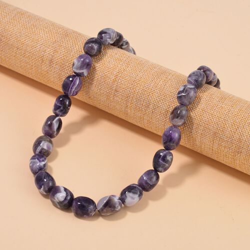 11-18mm zweifarbige Amethyst Perlen-Halskette, 45cm - 580 ct. image number 1