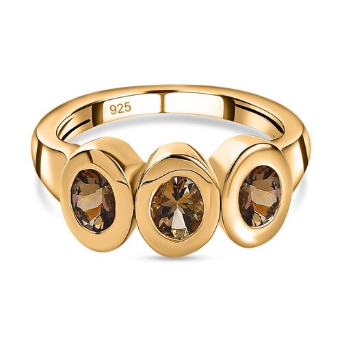 AA natürlicher, goldener Tansanit-Ring - 0,93 ct. image number 0