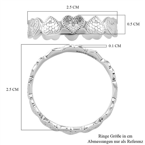 950 Platin Herz Ring (Gr&ouml;&szlig;e 16.00) ca. 5,00g image number 5