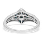 Blauer Diamant Ring 925 Silber platiniert (Größe 16.00) ca. 0,50 ct image number 4