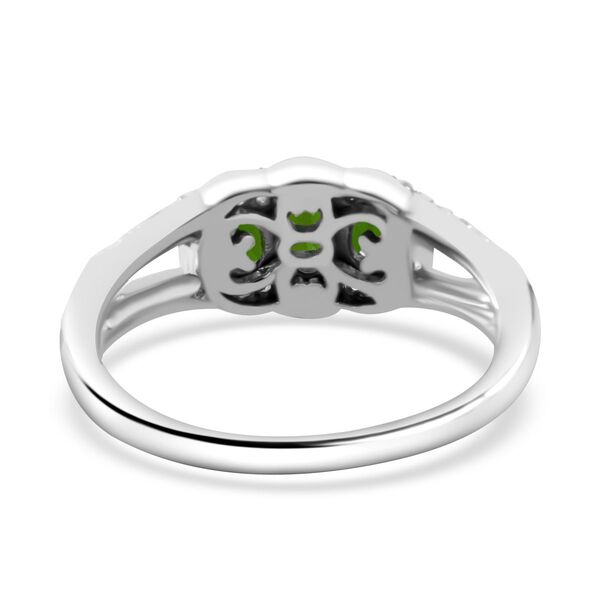 Nat&uuml;rlicher Chromdiopsid und Zirkon-Ring - 0,82 ct. image number 3