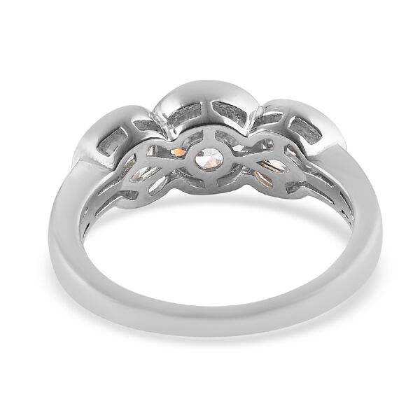 LUSTRO STELLA Hergestellt mit ZIRKONIA Ring 925 Silber Platin-&Uuml;berzug (Gr&ouml;&szlig;e 16.00) ca. 4,14 ct image number 5