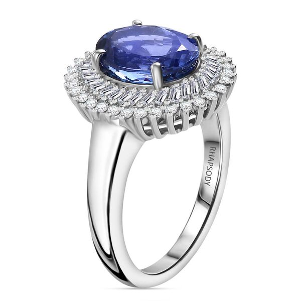 RHAPSODY AAAA Tansanit und VS-EF Diamant Ring in 950 Platin - 4,56 ct. image number 4
