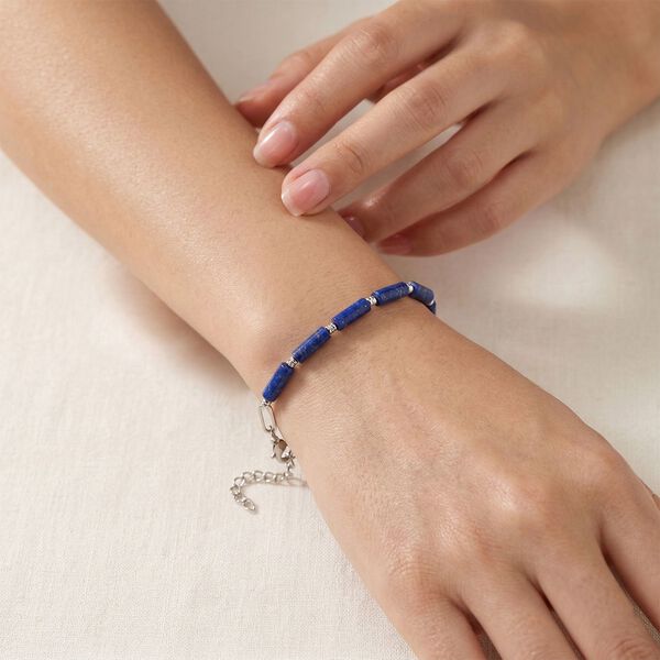 Lapislazuli Armband ca. 20 cm + 3.5 cm Extender, 316L Edelstahl ca. 22.50 ct image number 2