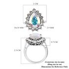 LUSTRO STELLA Österreichischer AB Kristall Ring 925 Silber Platin-Überzug image number 5
