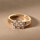 Diamant Ring 925 Silber vergoldet  ca. 0,05 ct image number 1