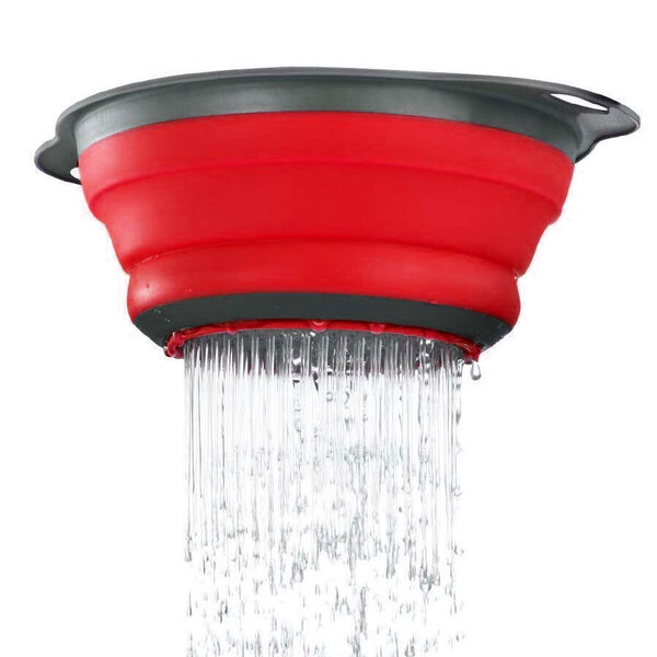 2er-Set K&uuml;chensieb, Gr&ouml;&szlig;e L-29x24 cm, S-24x20 cm, Grau-Rot image number 2