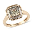 AAA Turkizit und Diamant-Ring, 585 Gelbgold  ca. 2,32 ct image number 3