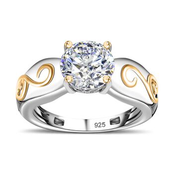 Zweifarbiger Moissanit Ring - 1,72 ct.