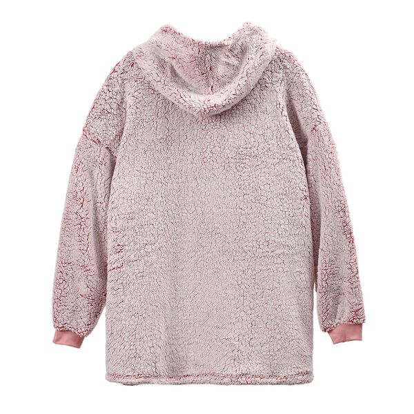 Kuscheliger Sherpa-Hoodie, Einheitsgr&ouml;&szlig;e, rosa image number 2