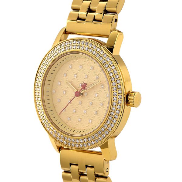 WILLIAM HUNT - Moissanit Uhren 8.5 cm 316L Edelstahl IP-Gelbbeschichtung image number 3