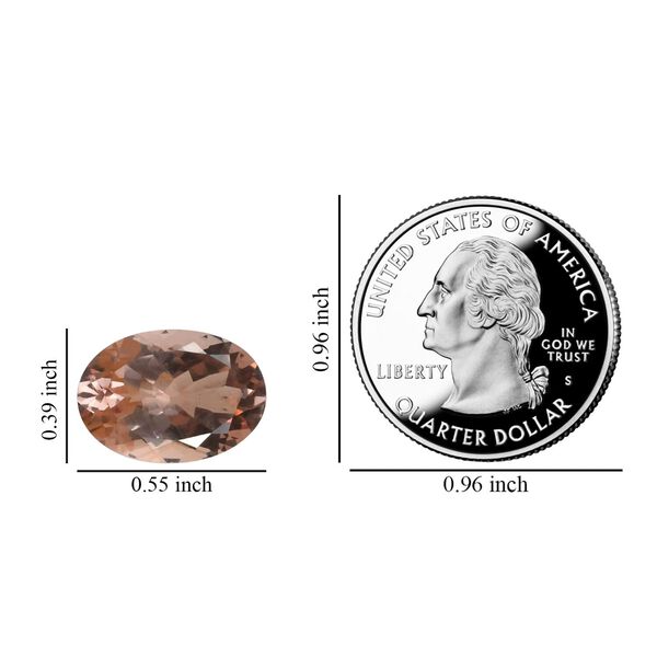 AAAA Morganit ungefasster Edelstein, Oval- und Facettenschliff - 5,67 ct. image number 3