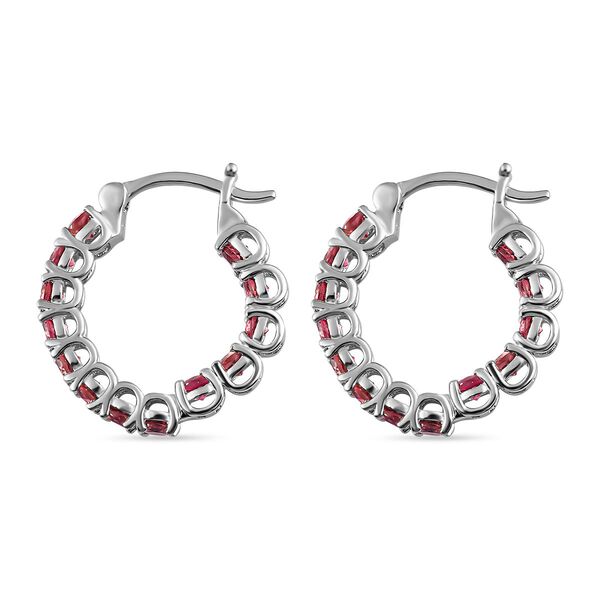 Infinity rosa Turmalin Inside-Out-Creolen - 3,15 ct. image number 4