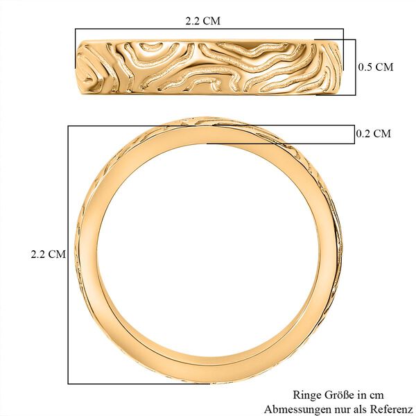 Gravierter Ring, 925 Silber 750 Gelbgold Vermeil, (Gr&ouml;&szlig;e 21.00) ca. 5,36g image number 7