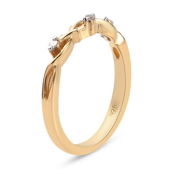 Wei&szlig;er Diamant P Ringe 925 Silber ca. 0,05 ct. image number 5