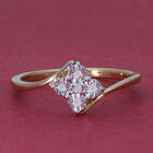 Diamant-Ring, 925 Silber vergoldet (Größe 16.00) ca. 0,05 ct image number 1