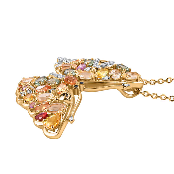 GP Trionfo Collection - Multi-Saphir und Zirkon-Anhänger mit 45cm Kette - 5,76 ct. image number 6