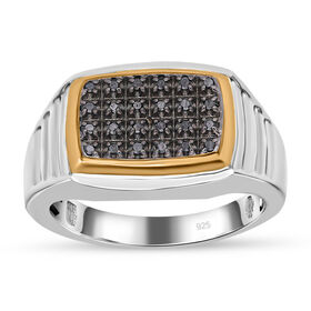 Schwarzer Diamant-Herrenring - 0,15 ct.