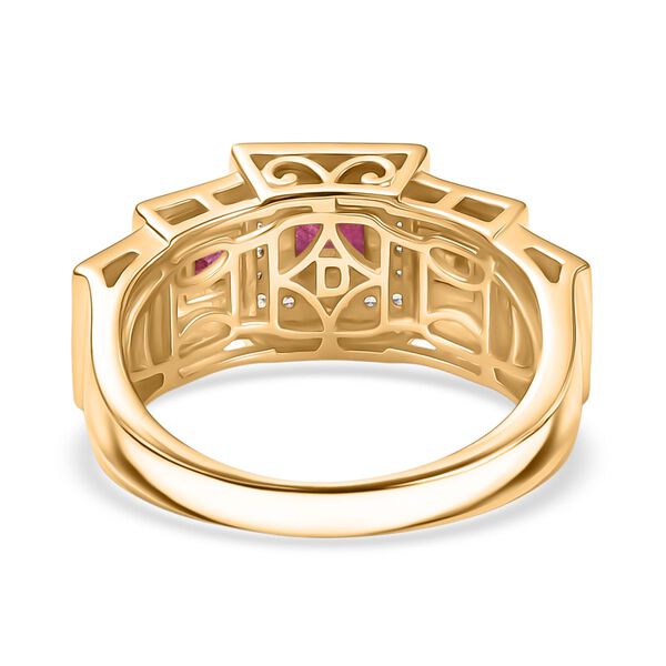D'Joy Afrikanischer Rubin und Zirkon Ring - 1,85 ct. image number 6