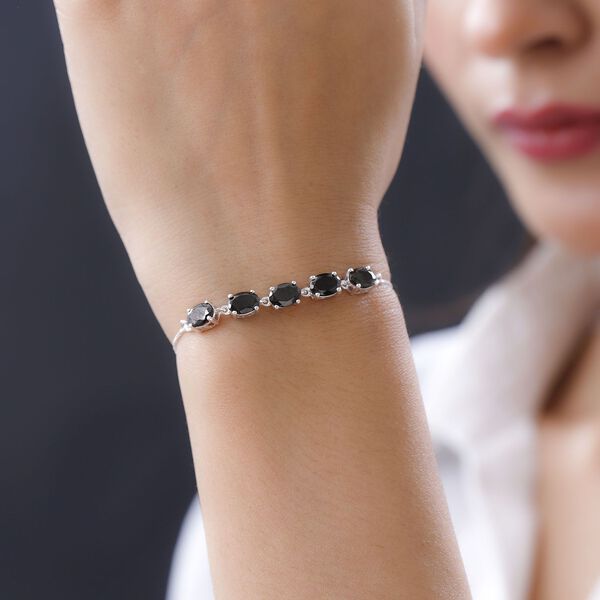 Silberner Shungit Armband ca. 24 cm 925 Silber ca. 2.44 ct image number 3