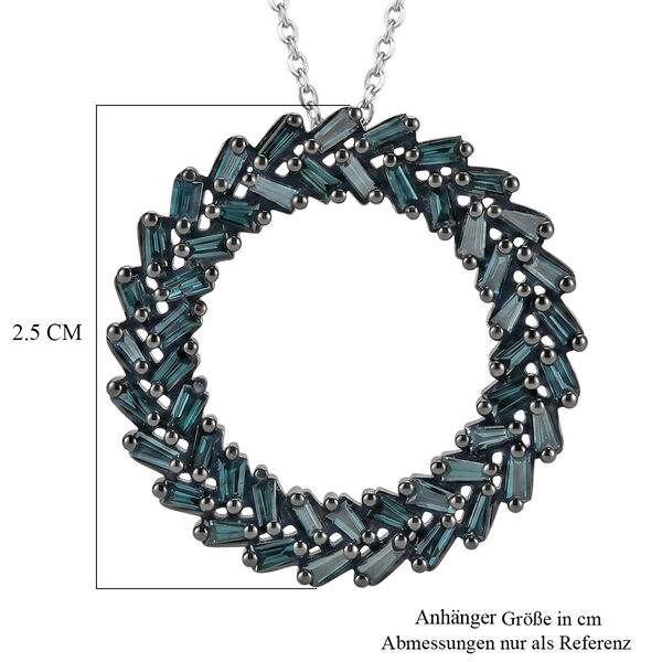 D'Joy Blauer Diamant Schmuckset ca. 50 cm 925 Silber Rhodiniert ca. 1.00 ct image number 6