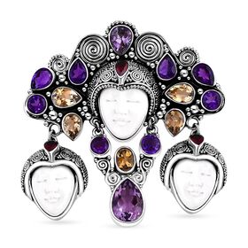 Bali Kollektion - AA Rosa Amethyst Anhänger 925 Silber ca. 18.83 ct