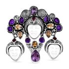 Bali Kollektion - AA Rosa Amethyst Anhänger 925 Silber ca. 18.83 ct