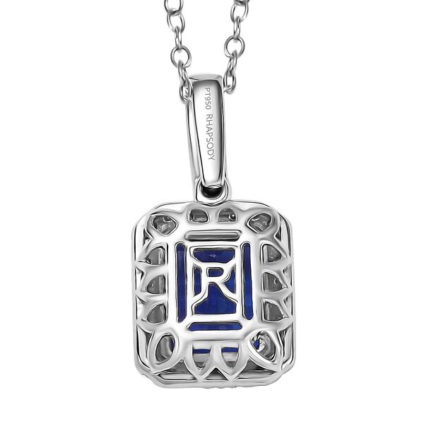 Rhapsody AAAA Tansanit, Wei&szlig;er Diamant Schmuckset ca. 50 cm 950 Platin ca. 3,97 ct. image number 4