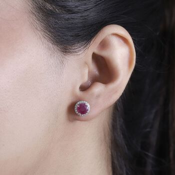 AAA Taveta Rubin und Diamant Ohrringe in 417 Gold - 2,40 ct.