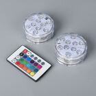 2er Set, LED Wasserfarblicht mit Fernbedienung (ca. 7x7x2cm) image number 0