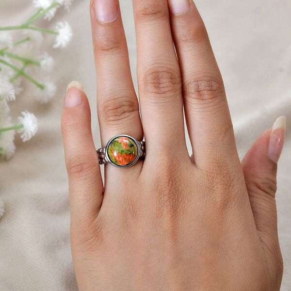 Unakite Ring -  5,69 ct. image number 3