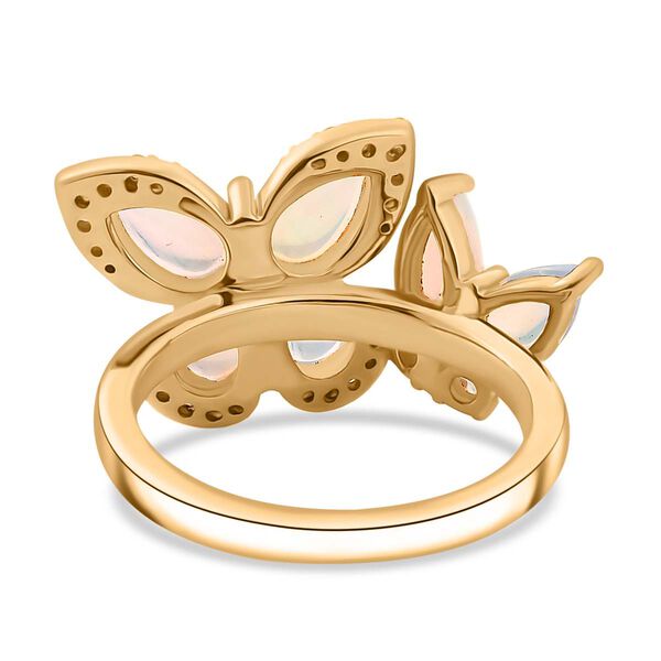 AA Natürlicher, äthiopischer Welo Opal und Zirkon Ring - 2,12 ct. image number 6