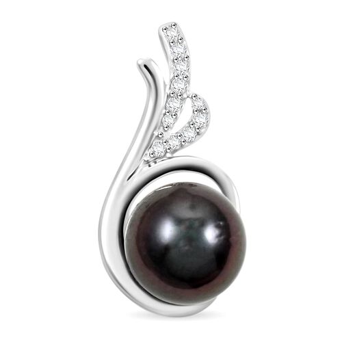 ILIANA zertifiziert und geprüft AAA Tahiti Perle und SI Diamant Anhänger in 750 Weißgold image number 0