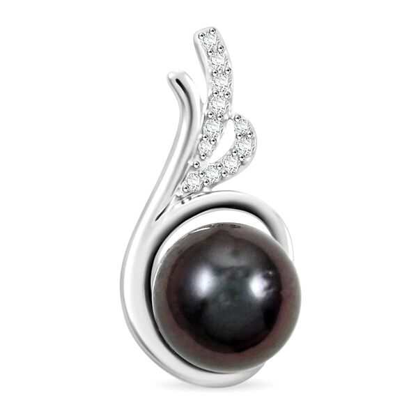 ILIANA zertifiziert und geprüft AAA Tahiti Perle und SI Diamant Anhänger in 750 Weißgold image number 0