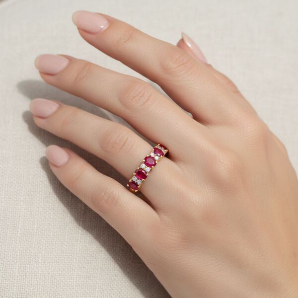 D'Joy afrikanischer Rubin und Zirkon Ring - 1,39 ct. image number 3