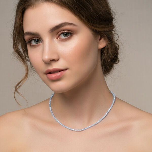 Regenbogen Mondstein 45+5cm Halskette - 30 ct. image number 2