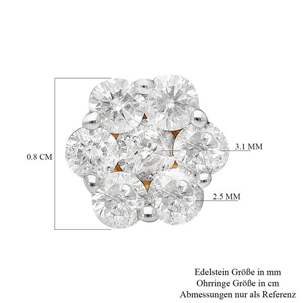 Diamant Zertifiziert Ohrstecker 375 Gelbgold ca. 1.00 ct image number 6
