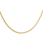 Italienische, doppelte Panzerkette, ca. 45 cm, 375 Gelbgold