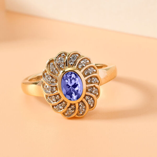 Tansanit und Zirkon Ring - 0,63 ct. image number 2