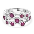 Afrikanischer Rubin (Fissure gefüllt) Ring 925 Silber rhodiniert (Größe 17.00) ca. 2,61 ct