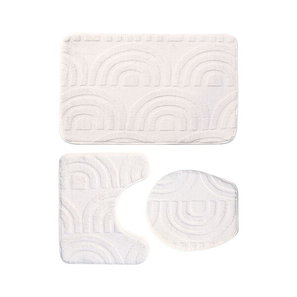 Badgarnitur mit rutschhemmender R&uuml;ckseite, Grau