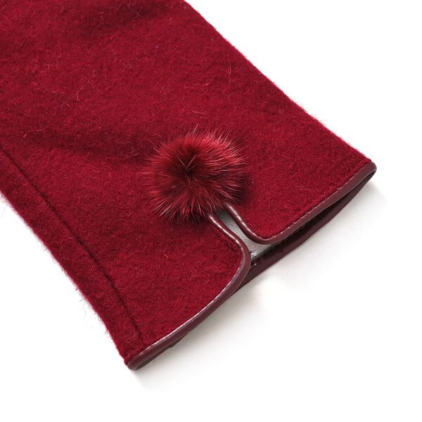 Kashmir Handschuhe mit Supersoft Mikroplusch futter, Burgunderrot image number 5