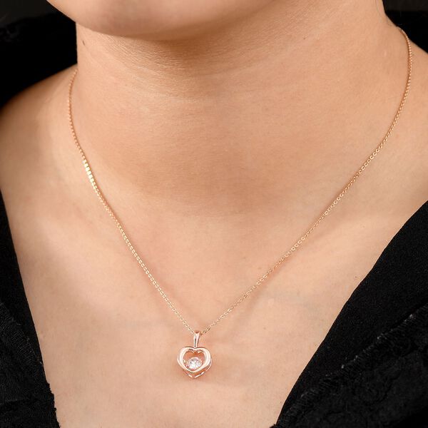 D'Joy Moissanit Anhänger, 925 Silber 750 rosévergoldet - 0,43 ct. image number 3
