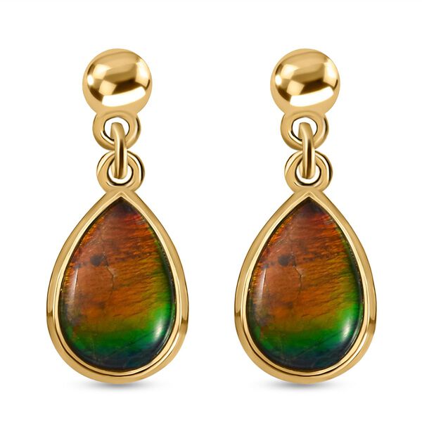 Ammolit Solit&auml;r Ohrh&auml;nger in Silber