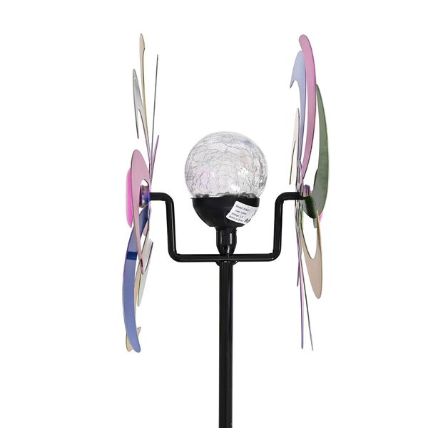Solar Gartenleuchte Windrad, Eisen, 140 cm, Mehrfarbig image number 5