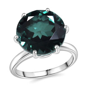 Farbwechsel-Alexandrit-Quarz-Triplette Ring, 925 Silber rhodiniert (Größe 17.00) ca. 9.74 ct