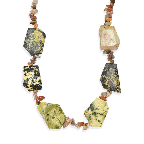 EverTrue gelbe T&uuml;rkis und verr&uuml;ckte Spitzen-Achat 45cm Halskette - 440 ct. image number 3