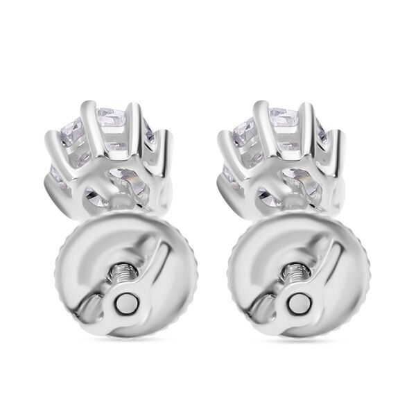 LUXURIANT SGL zertifizierte VS-EF Labor Diamant Ohrringe in 950 Platin - 1 ct. image number 4