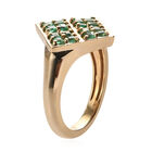 Sambia Smaragd Ring 925 Silber vergoldet  ca. 0,54 ct image number 4